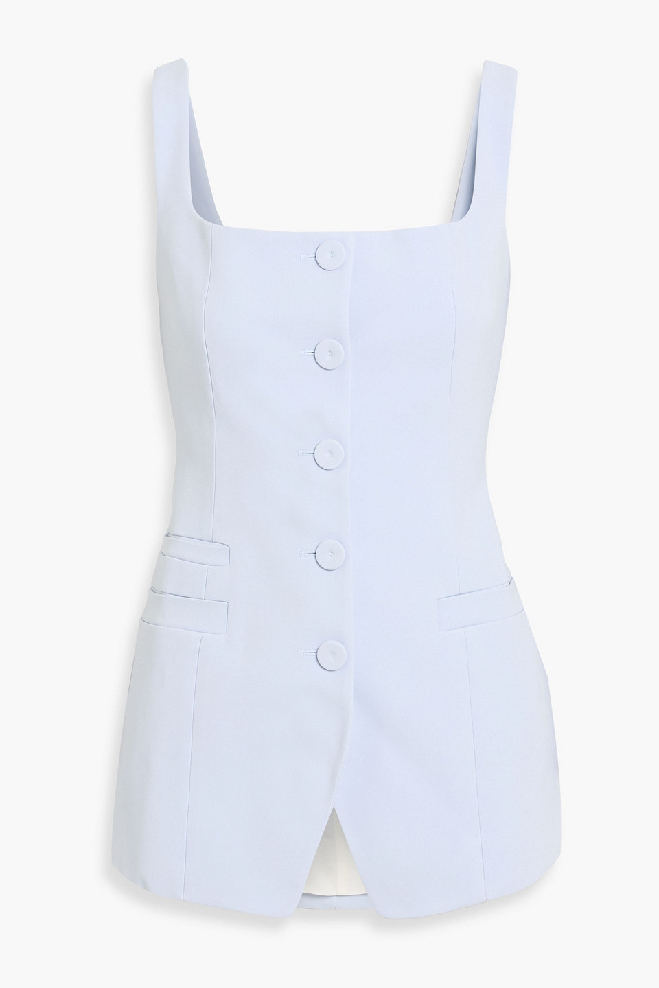 Another Tomorrow Crepe Top In Blue