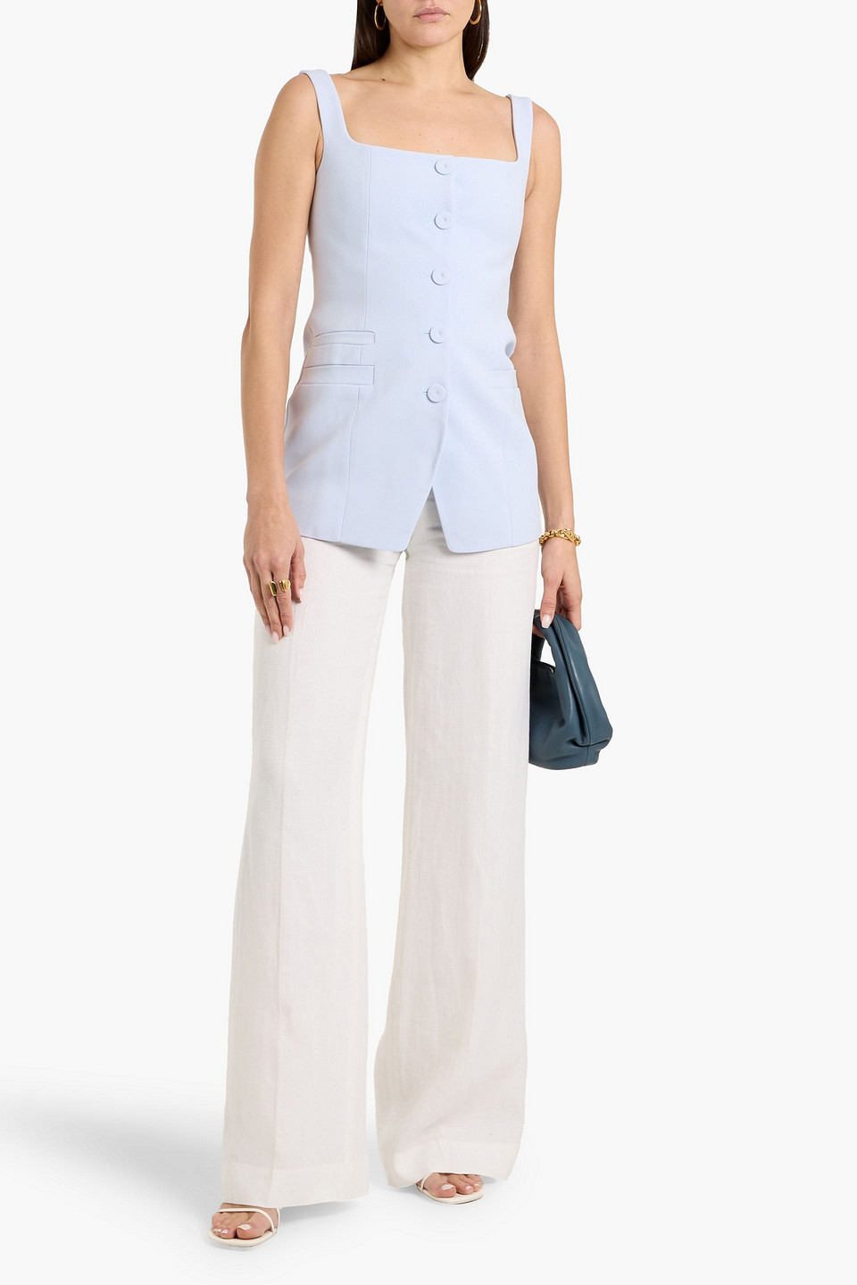  Another Tomorrow - Crepe Top - Blue - It 40 