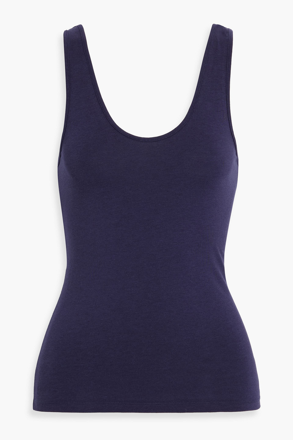 Another Tomorrow Stretch Cotton And Lyocell-blend Jersey Tank In Multi