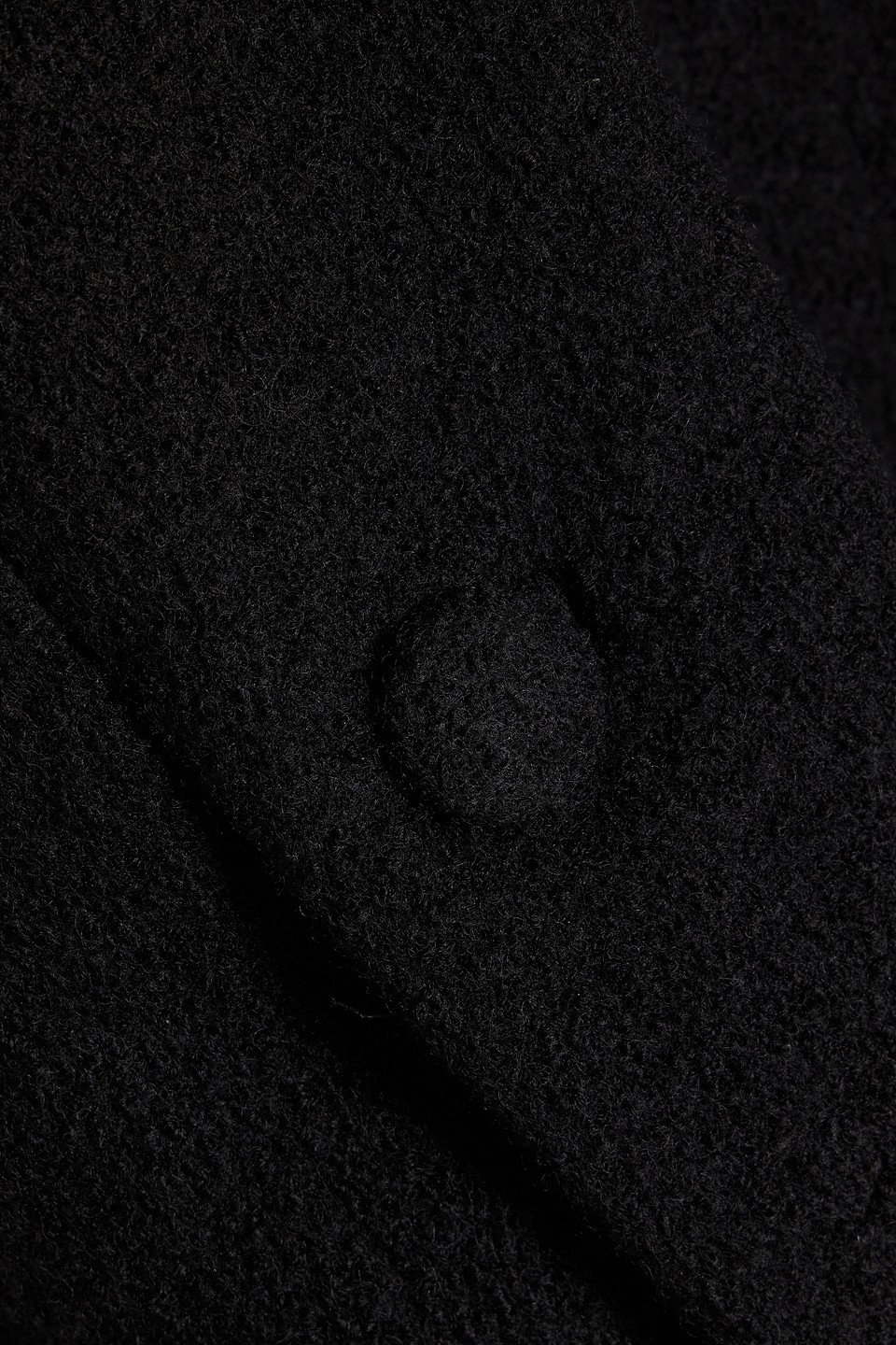 Another Tomorrow Double-breasted Wool-bouclé Coat In Black