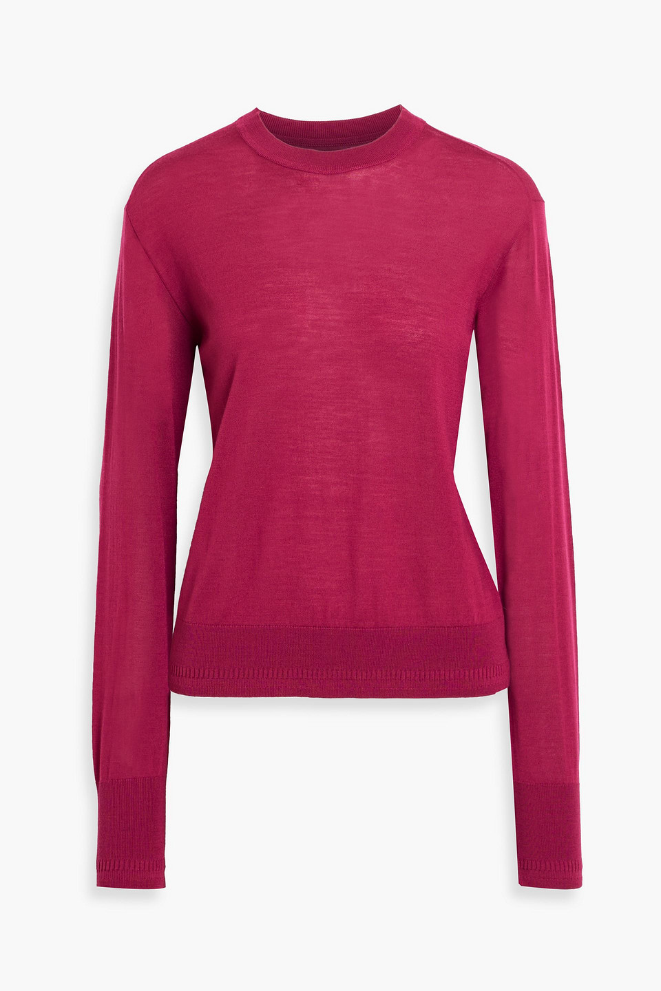 Another Tomorrow Wool Sweater In Pink