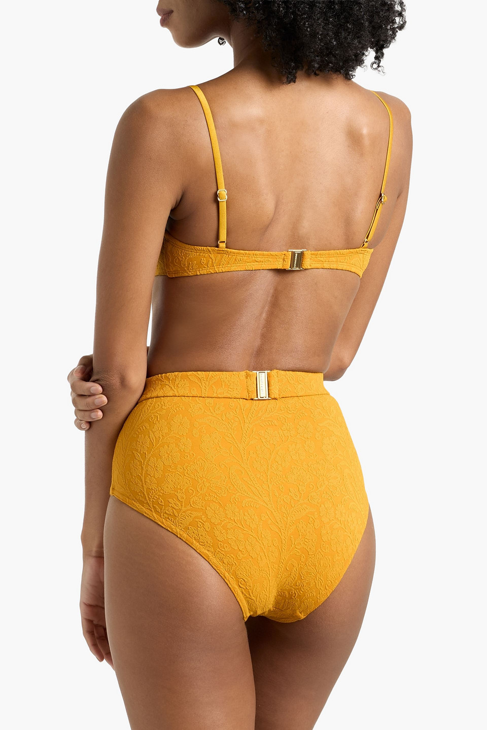  Zimmermann - Bikini Aus Stretch-jacquard Mit Gürtel - Gelb - 0 