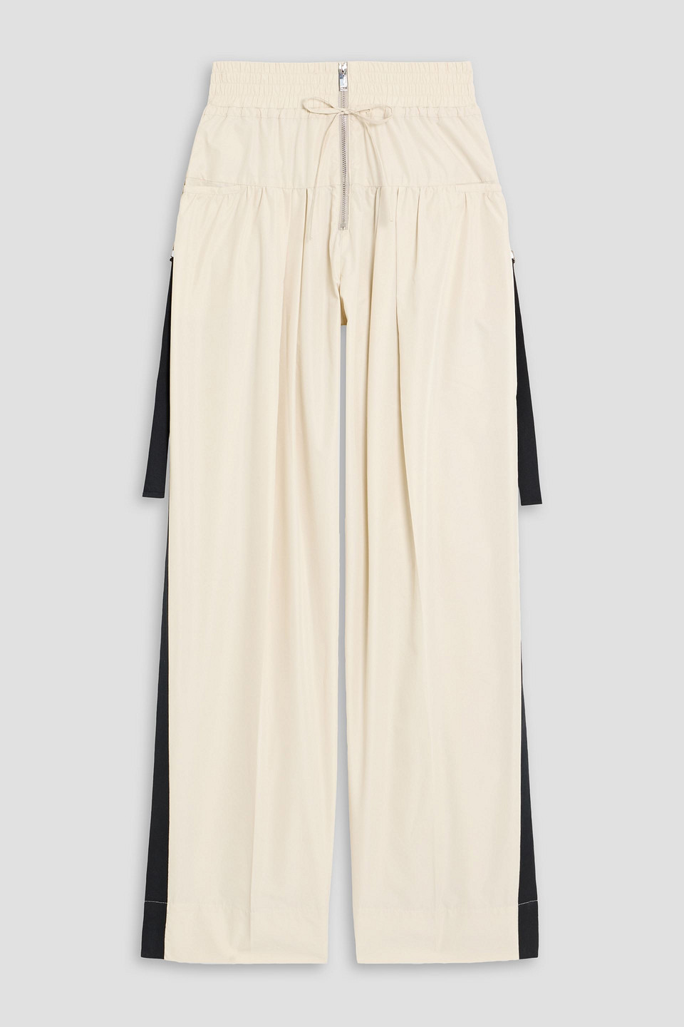 3.1 phillip lim - canvas-trimmed cotton-blend wide-leg pants - white - xs
