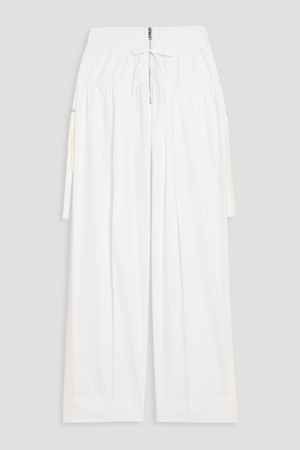 3.1 Phillip Lim Canvas-trimmed Cotton-blend Tapered Pants In Gray