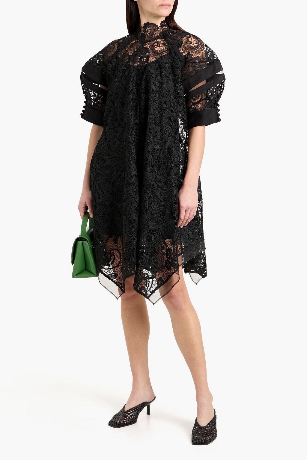 3.1 PHILLIP LIM Corded lace and cotton-twill dress | THE OUTNET