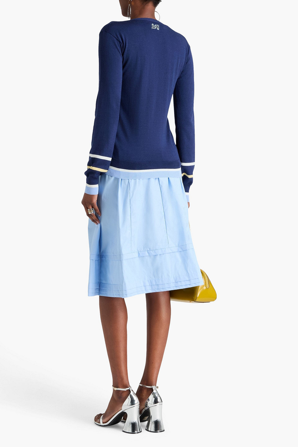  Marni - Cardigan Aus Einer Leinen-seidenmischung - Blau - It 36 