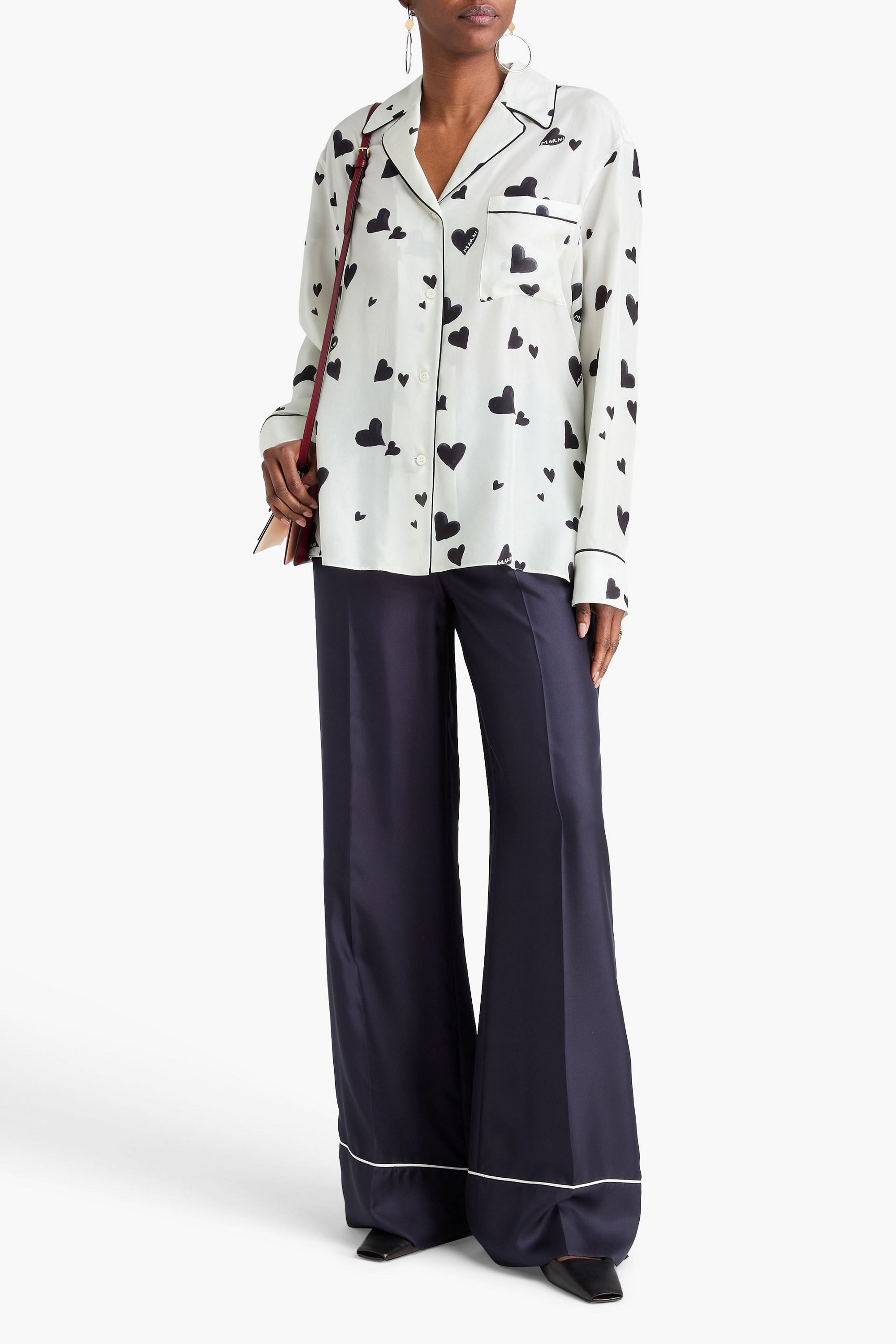Marni Printed silk-habotai shirt