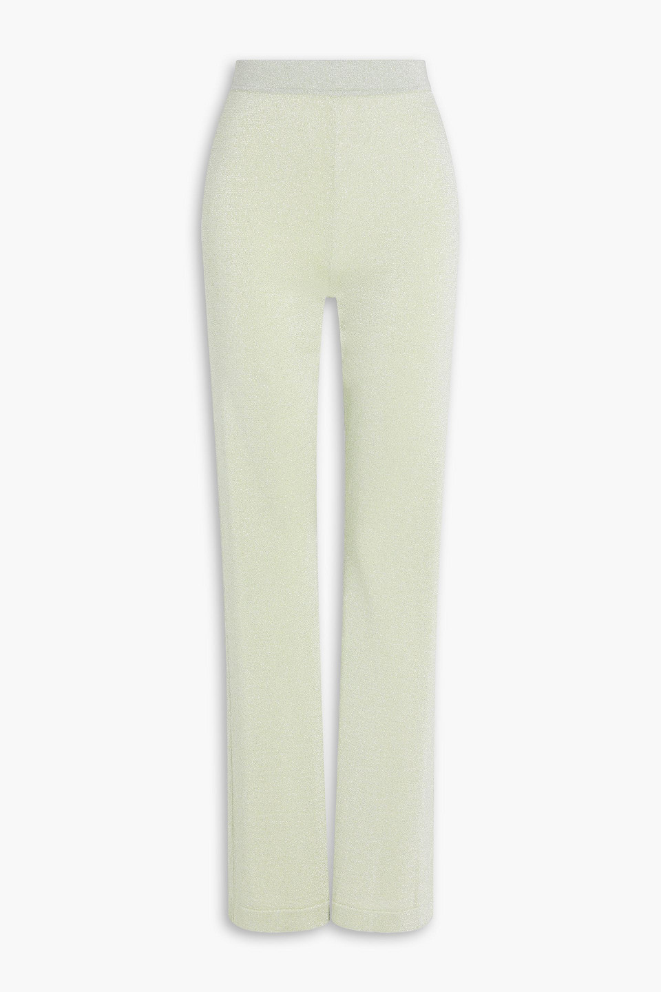 Missoni Metallic Knitted Flared Pants In Neutral