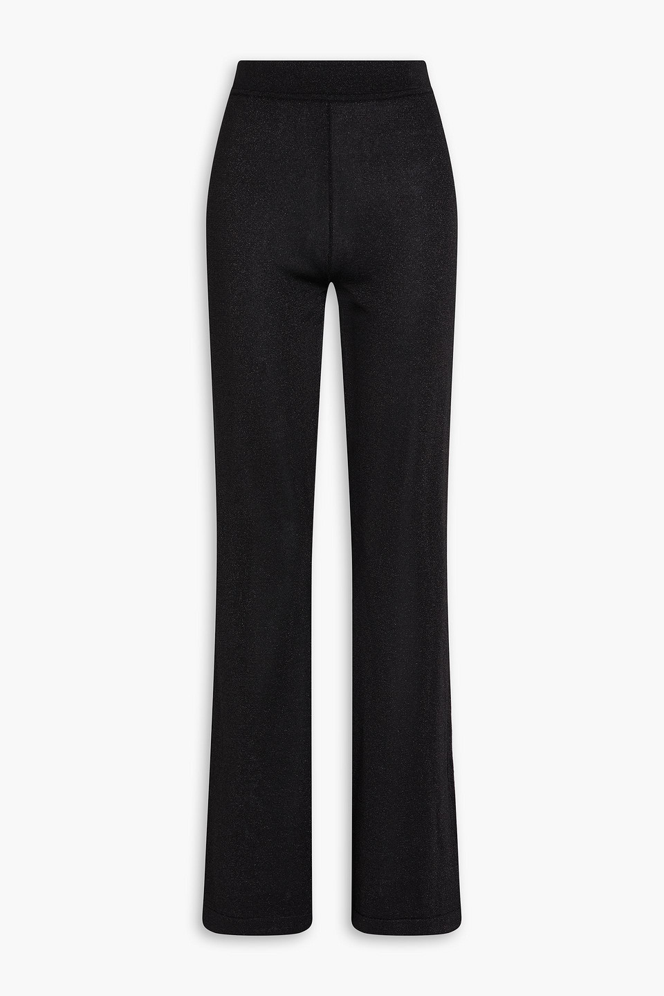 Missoni Metallic Knitted Flared Pants In Black
