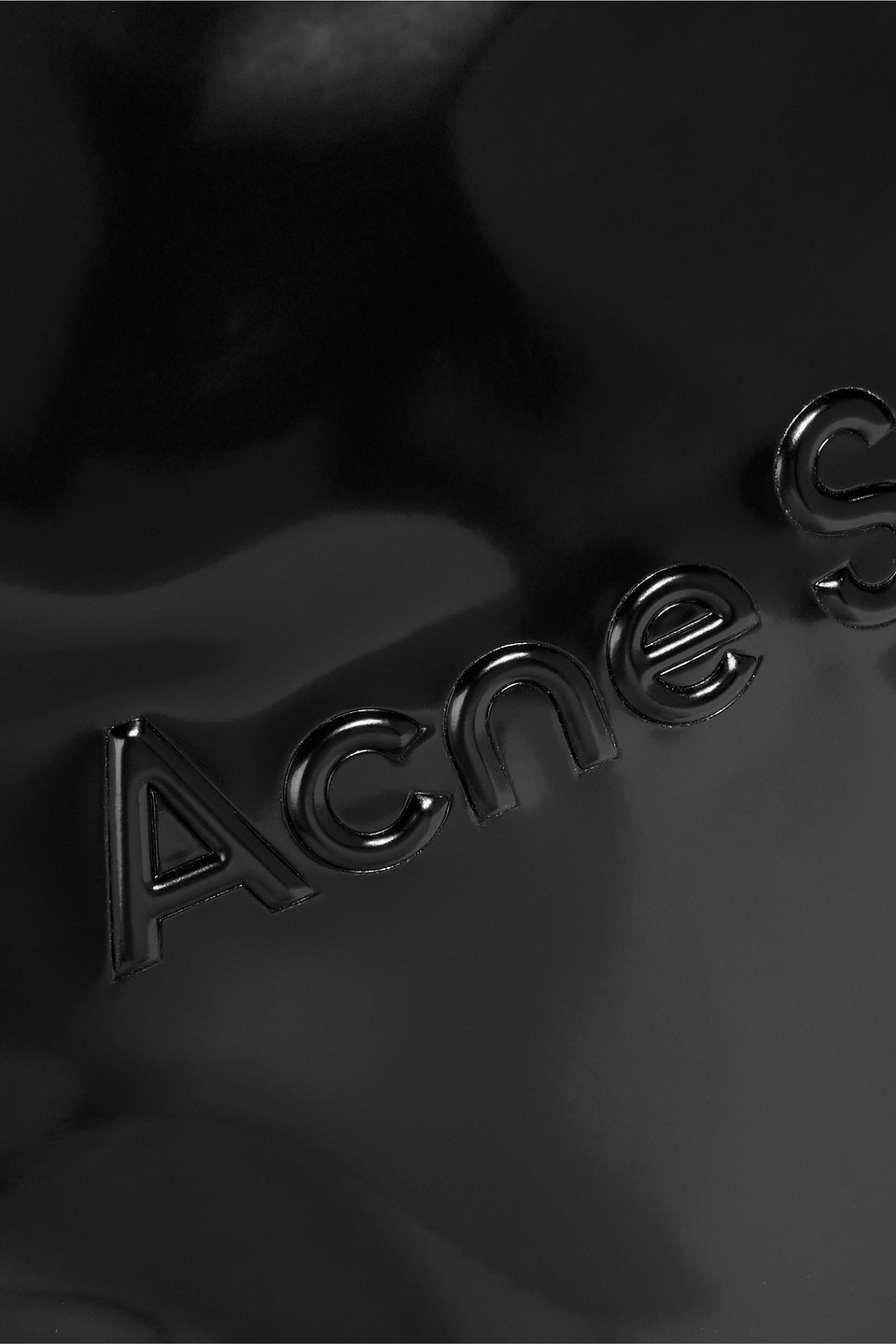 Acne Studios Embossed Tote In Black