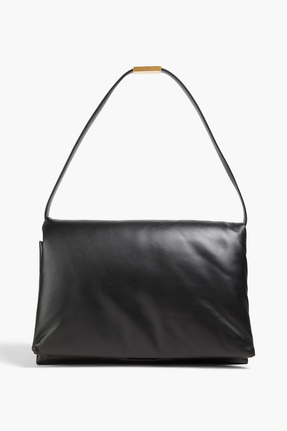 marni - prisma leather shoulder bag - black - onesize