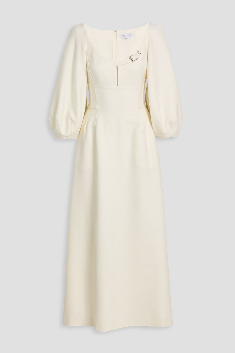 Gabriela Hearst Madyn Sequin-embellished Wool-blend Midi Dress In Neutral