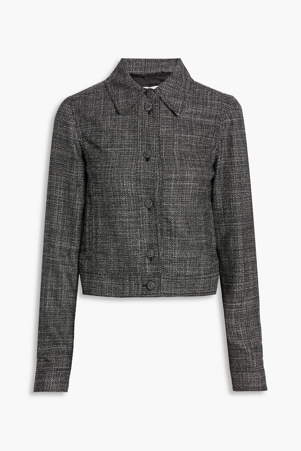 Gabriela Hearst Thereza Wool And Silk-blend Tweed Jacket In Gray
