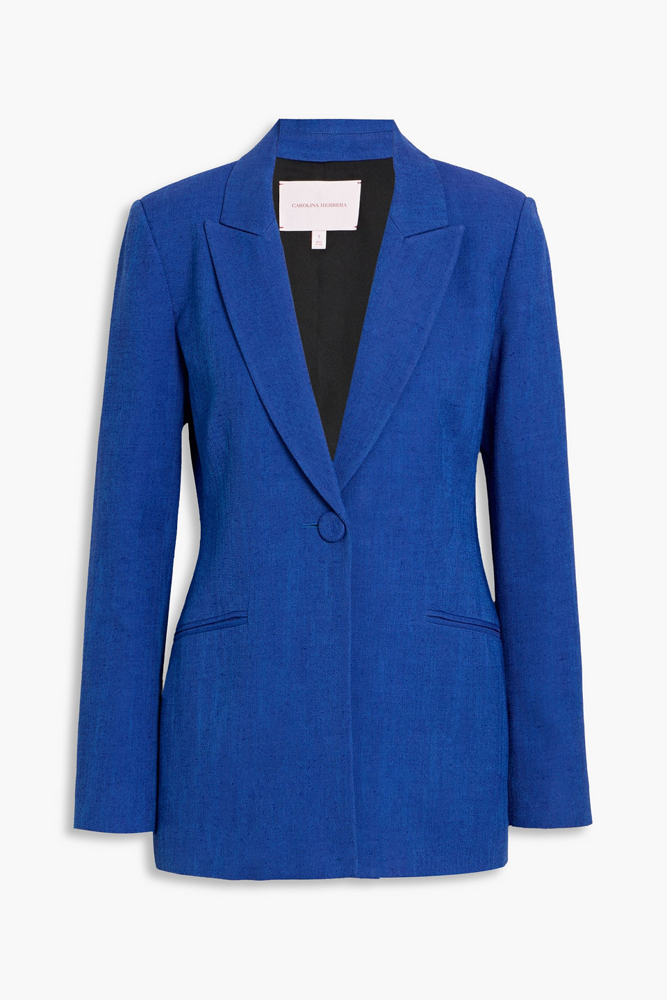carolina herrera - slub twill blazer - blue - us 0