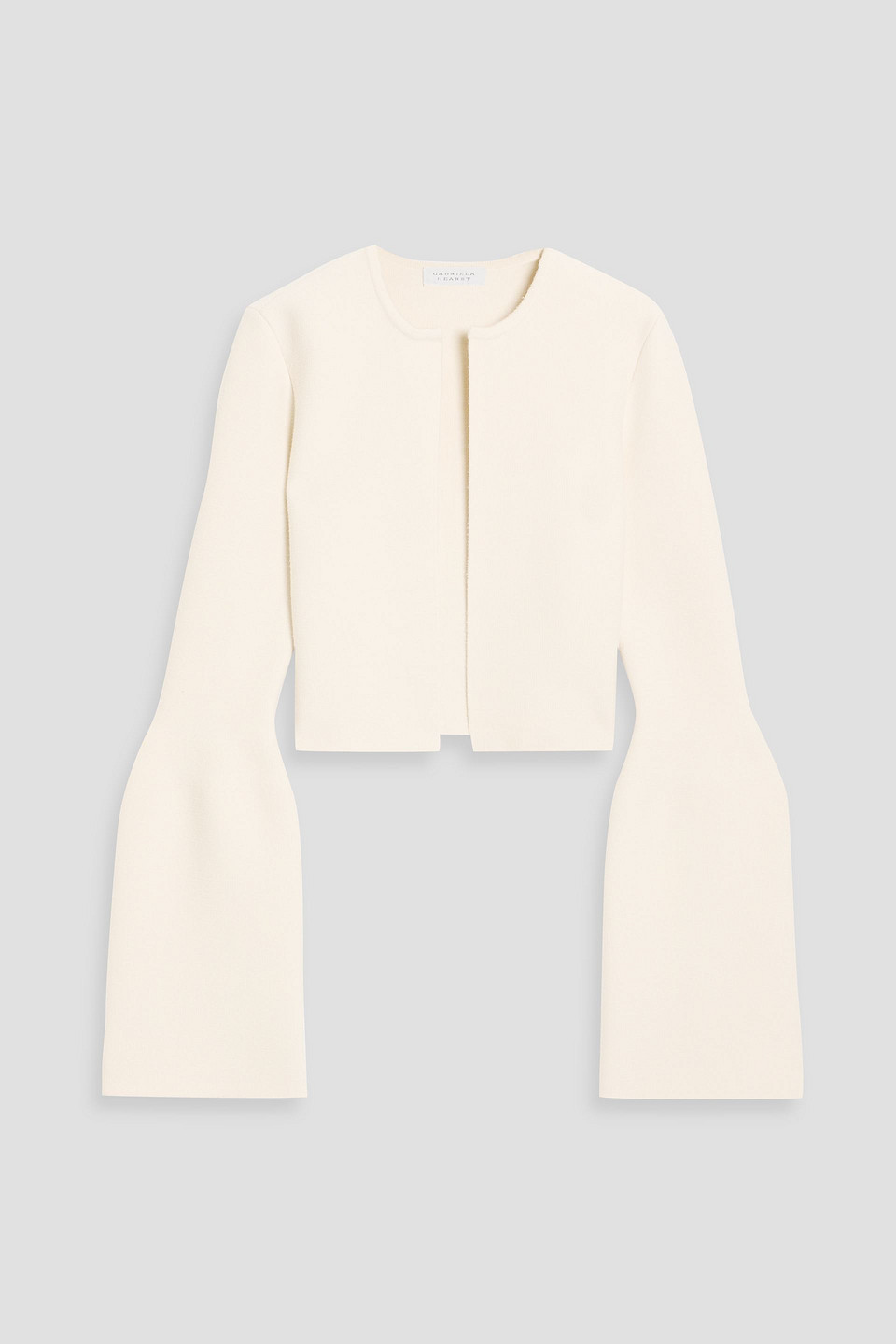 Gabriela Hearst Katlin Cropped Wool Jacket In White