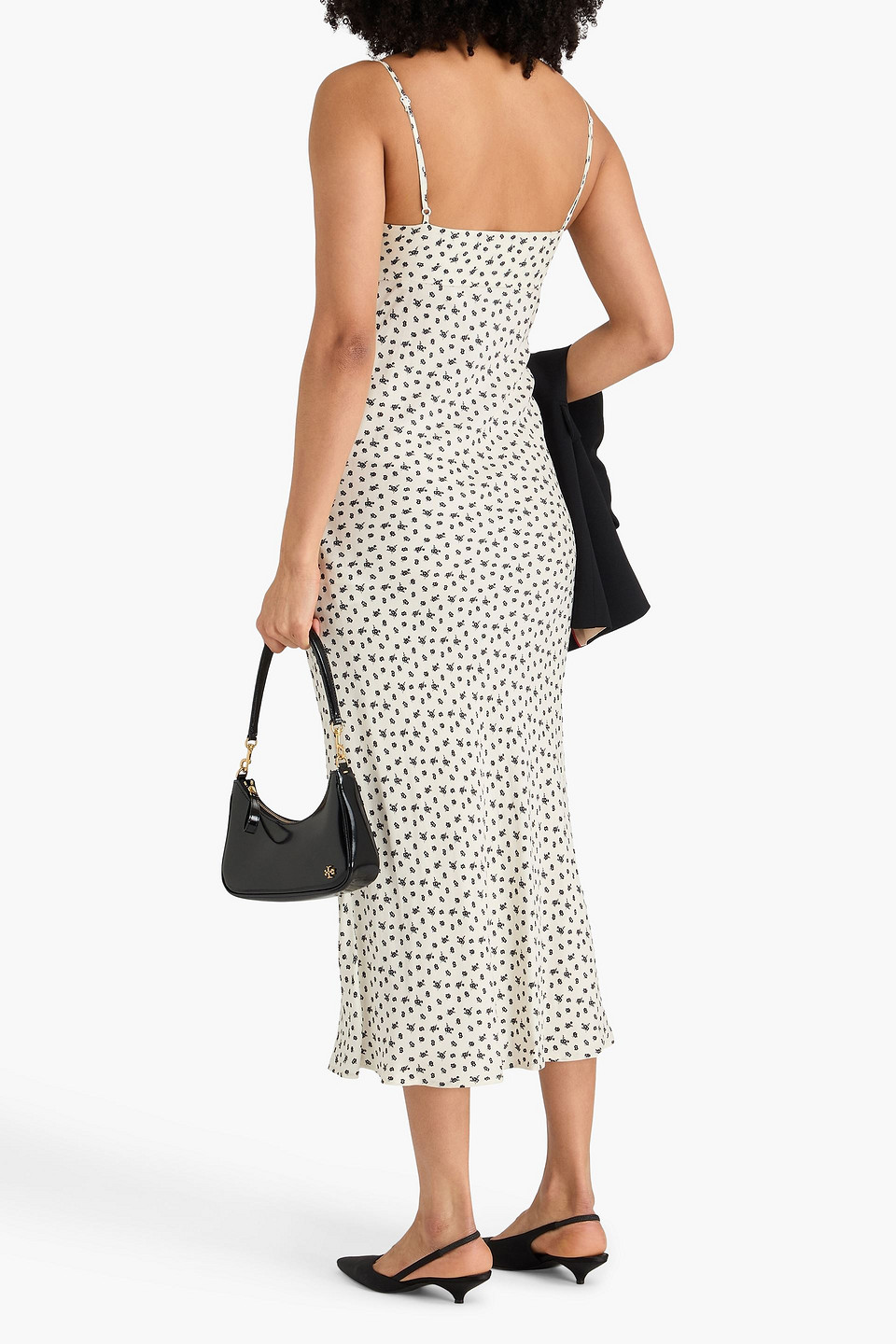  Claudie Pierlot - Maxikleid „rayane“ Aus Glänzendem Twill Mit Floralem Print, Cut-outs Und Twist-detail - Weiß - Fr 34 