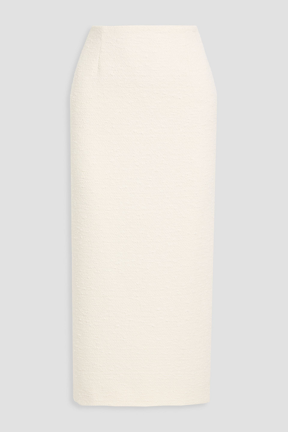 Oscar De La Renta Cotton-blend Tweed Midi Skirt In White