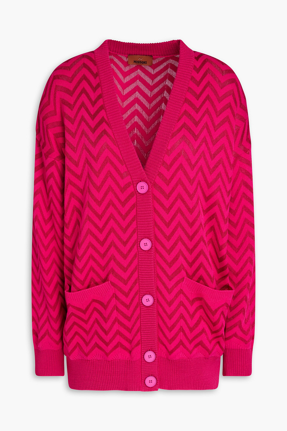 missoni - crochet-knit cotton-blend cardigan - pink - it 38