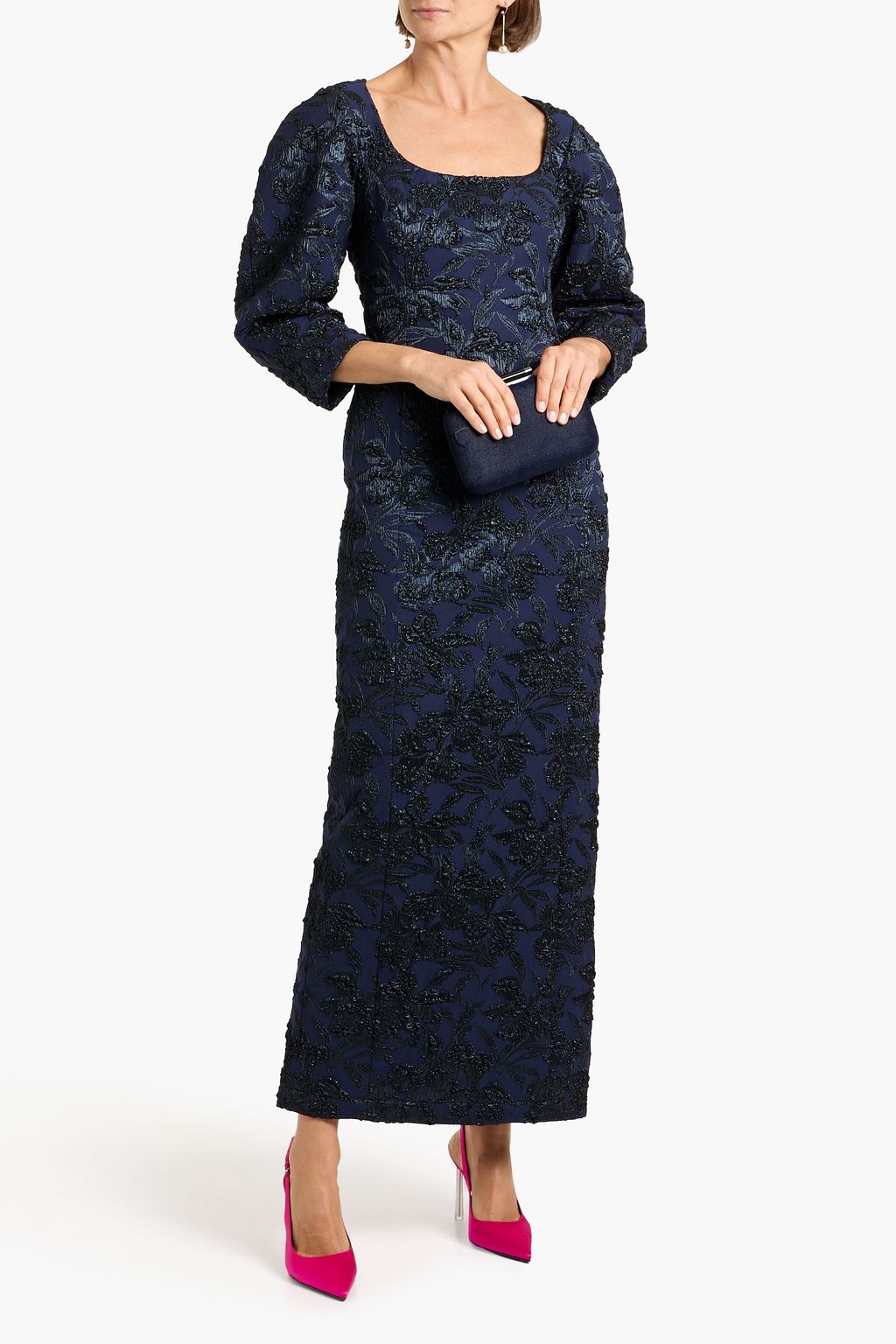 chinese dress ladies Vintage Oscar de la Renta Spring 1973 Graphic Floral Maxidress main image 1