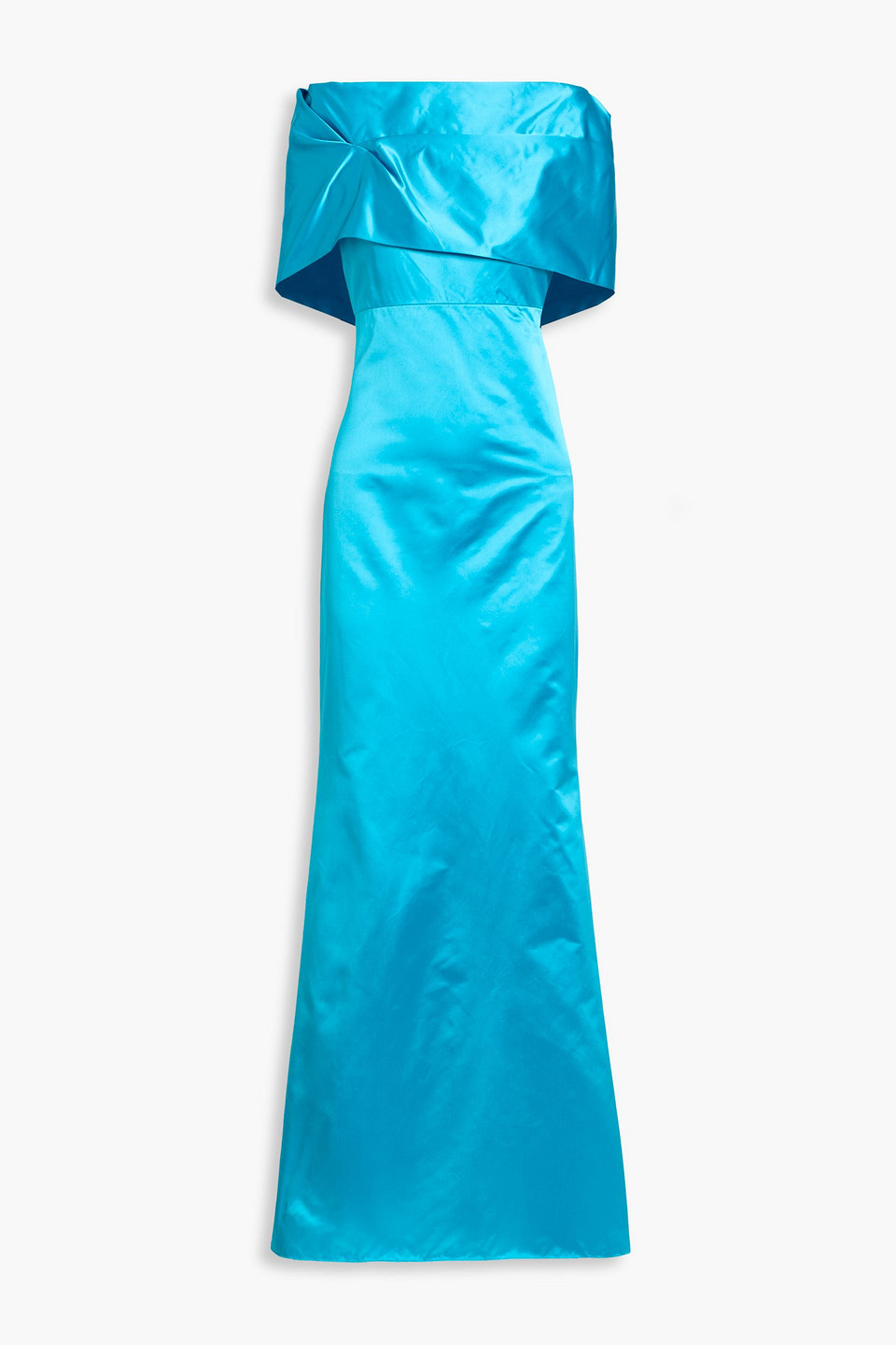 Oscar De La Renta Layered Silk-taffeta Gown In Blue