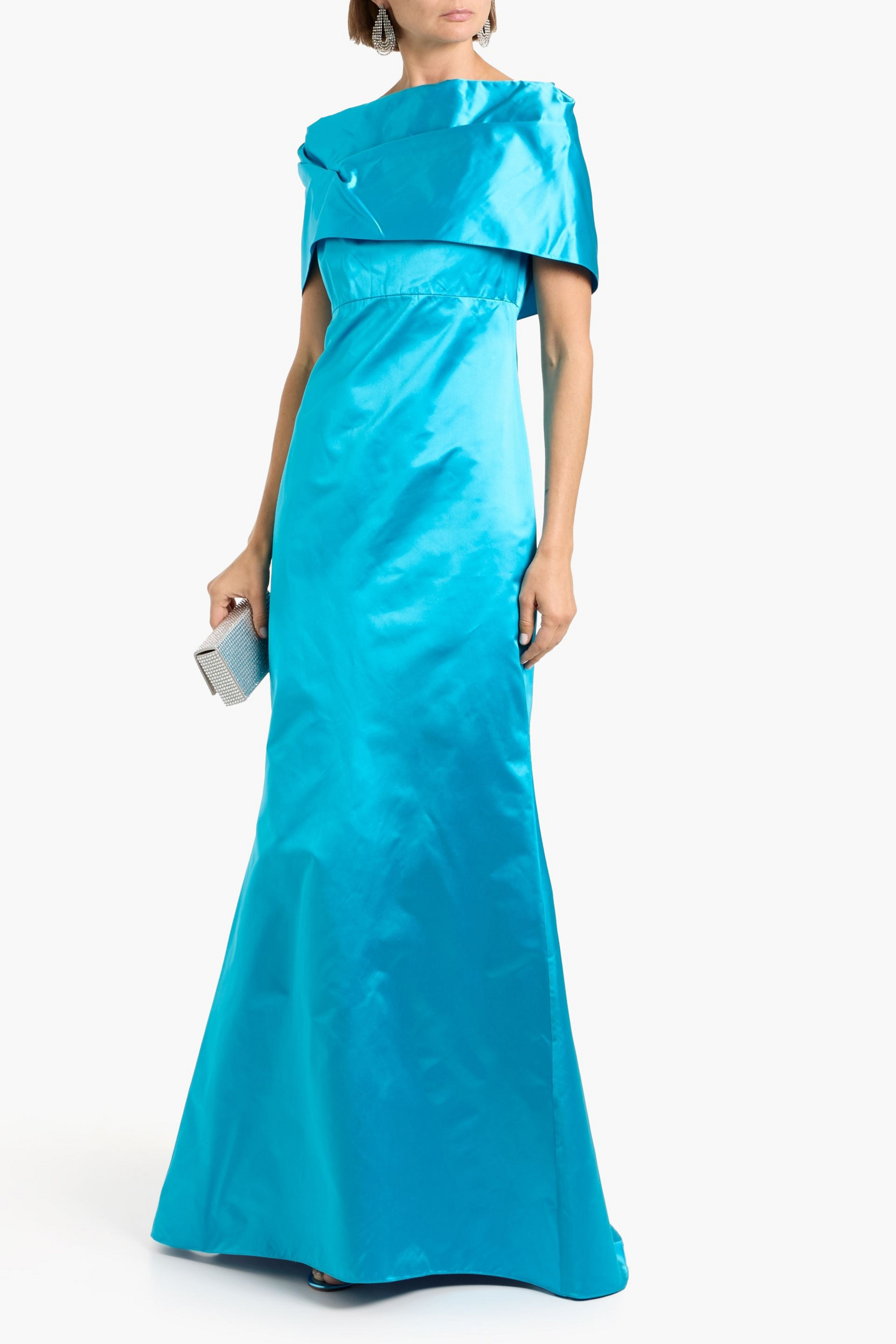 Oscar de la Renta Layered silk-taffeta gown