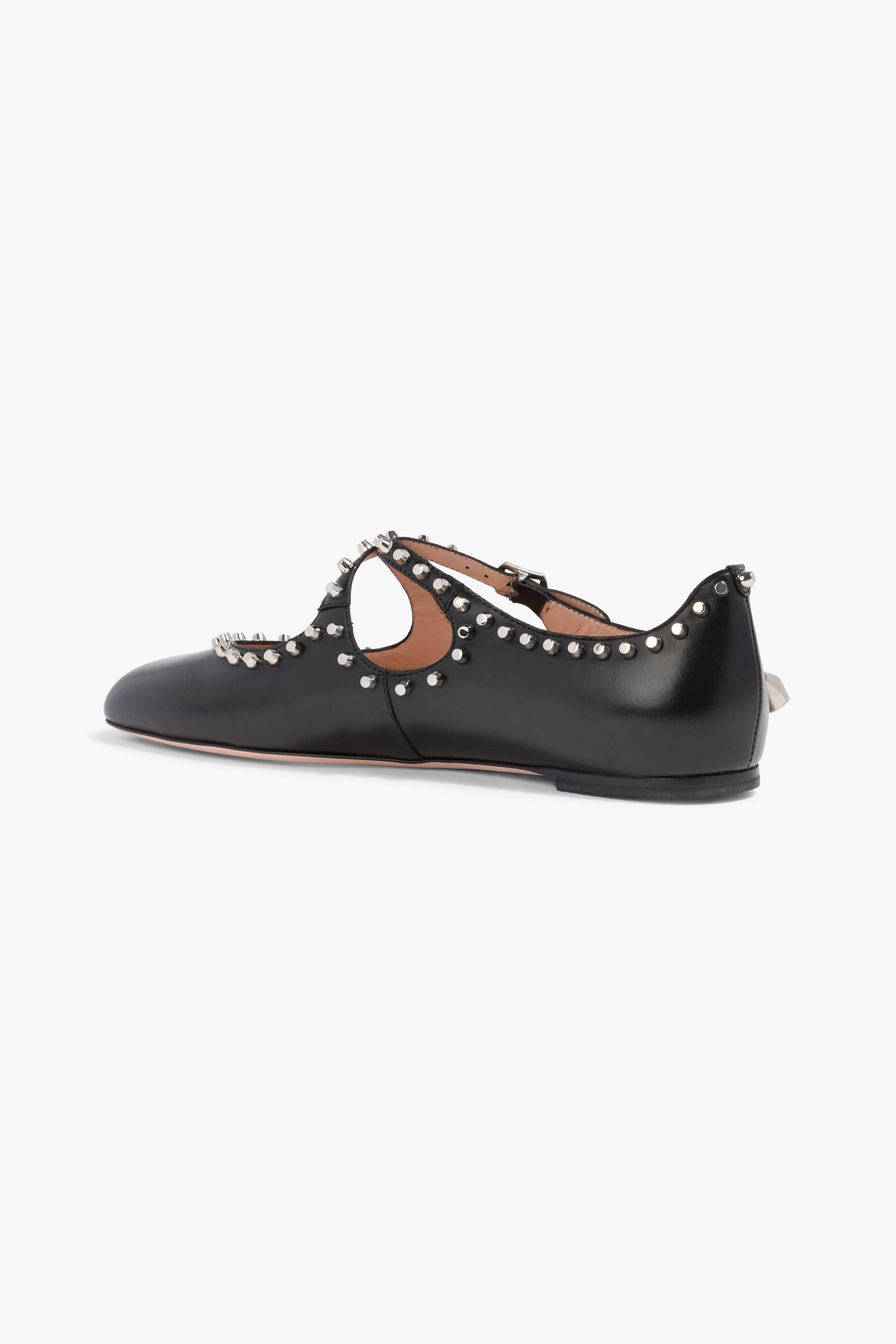 BALLY Beliska studded leather Mary Jane flats