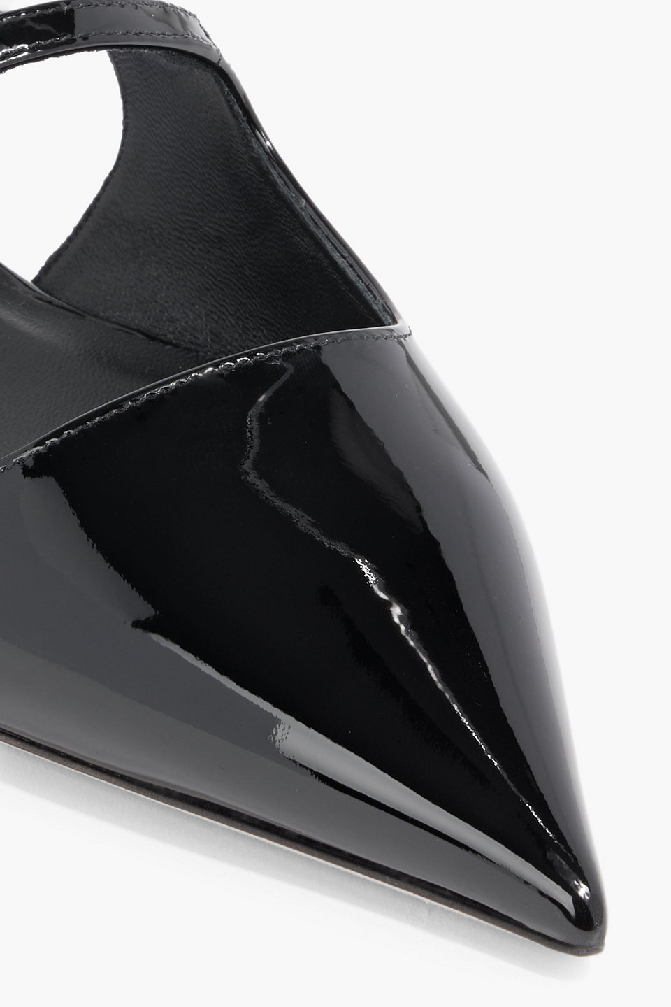 Jimmy Choo Didi Patent-leather Point-toe Flats In Multi