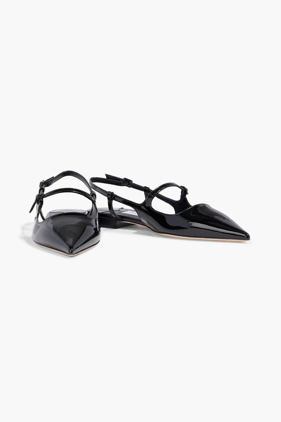 Jimmy Choo Didi Patent-leather Point-toe Flats In Multi
