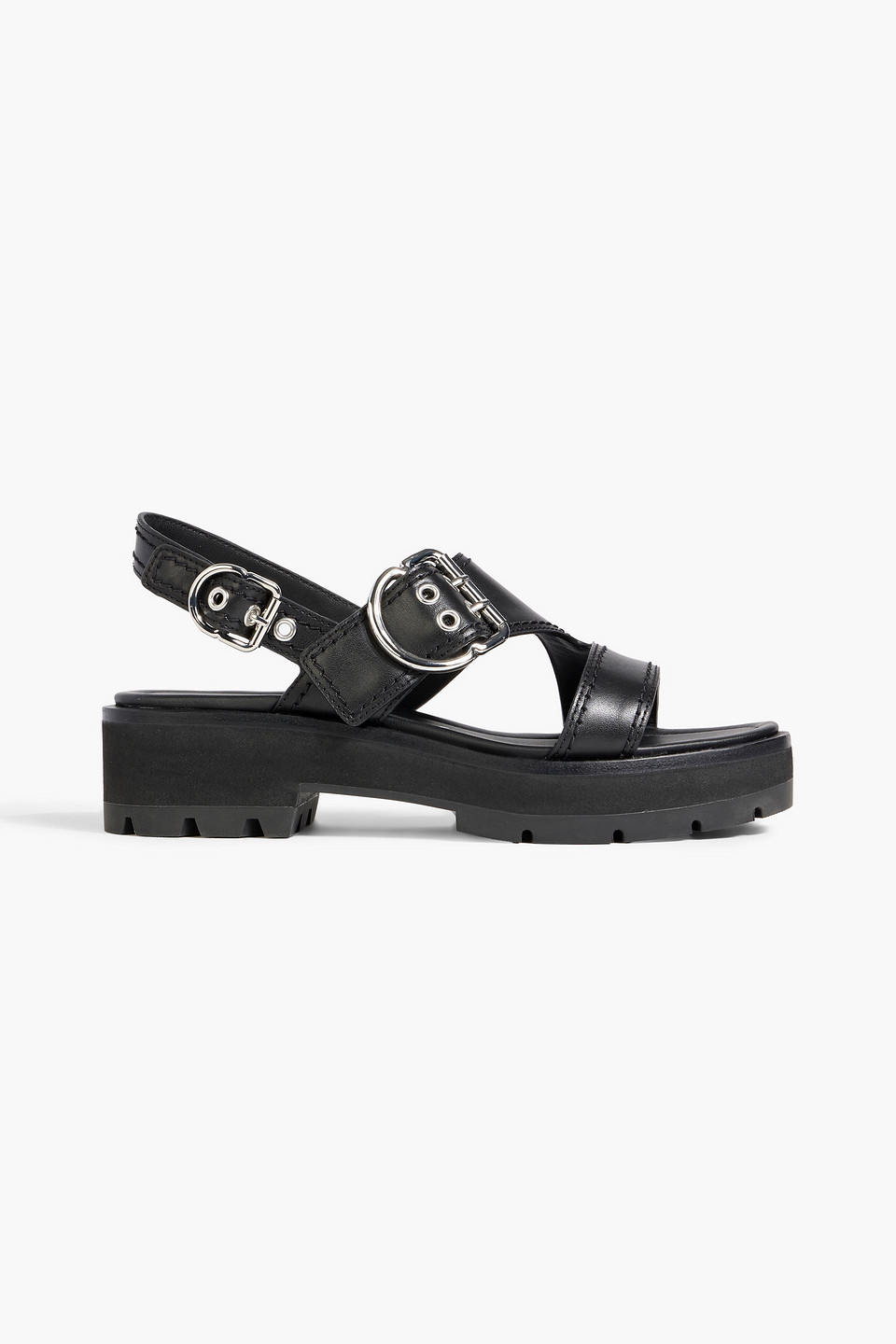 3.1 phillip lim - z-strap leather slingback sandals - black - eu 35