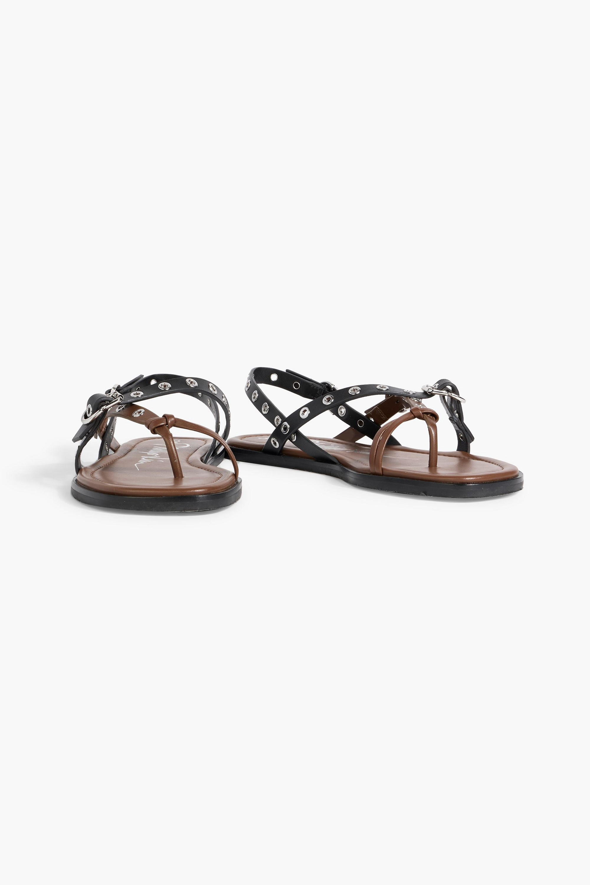 3.1 Phillip Lim Two-tone leather slingback sandals thumbnail
