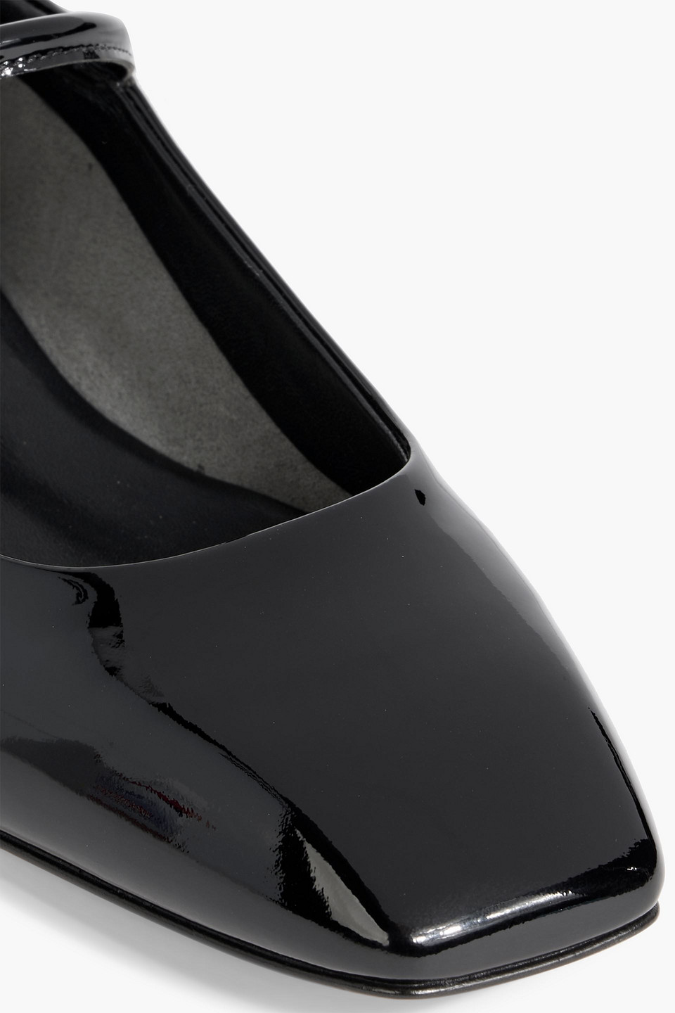 Aeyde Patent-leather Mary Jane Flats In Black