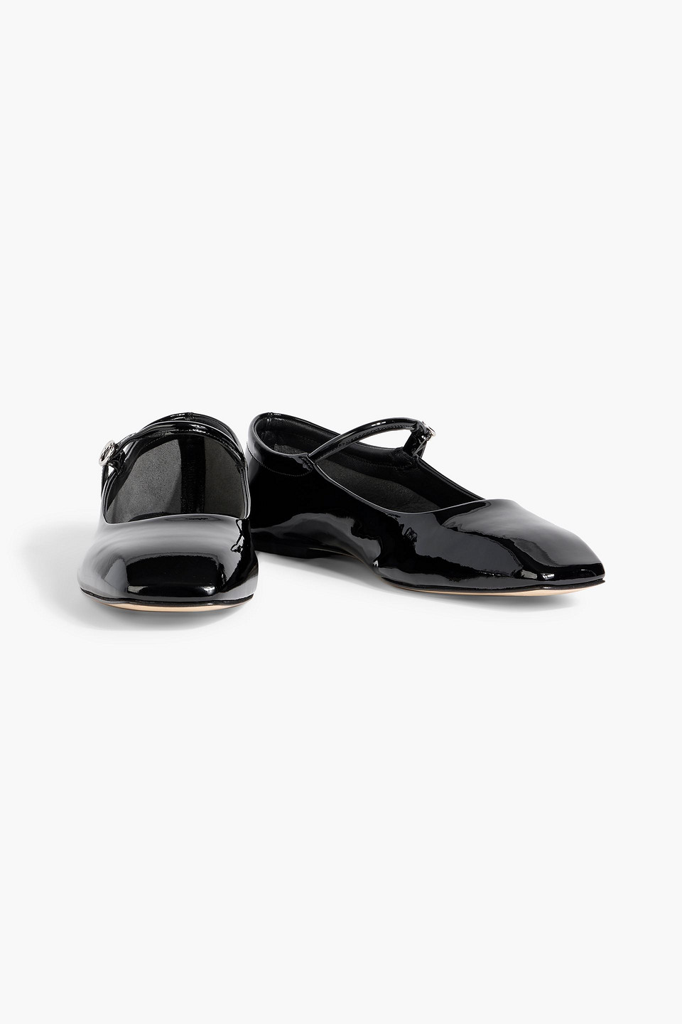 Aeyde Patent-leather Mary Jane Flats In Black