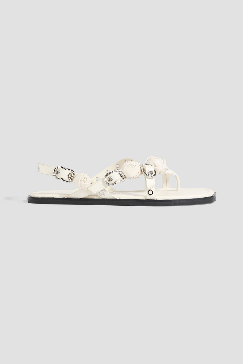 3.1 Phillip Lim Knotted Leather Slingback Sandals In White