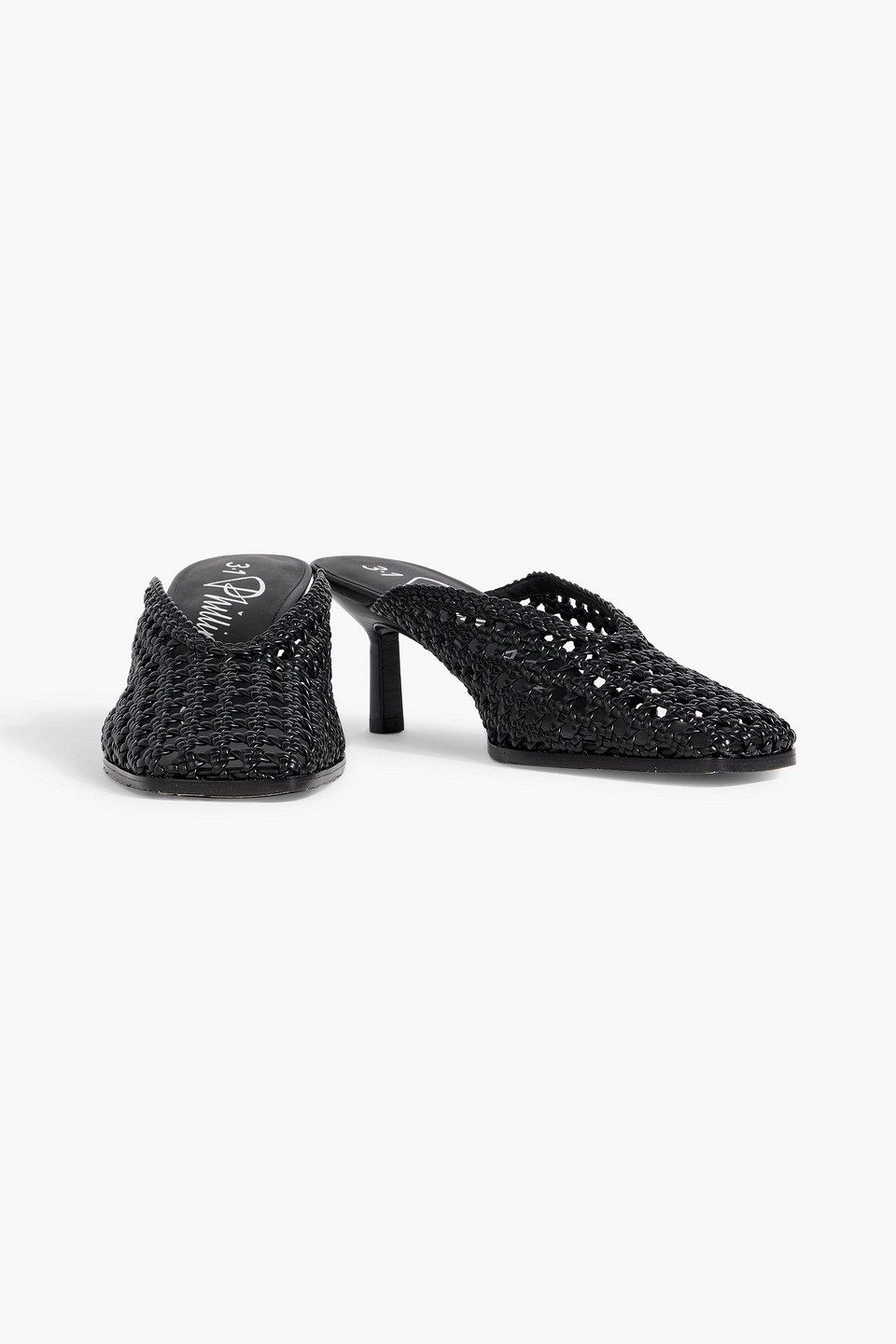  3.1 Phillip Lim - Id Macramé Leather Mules - Black - Eu 36 