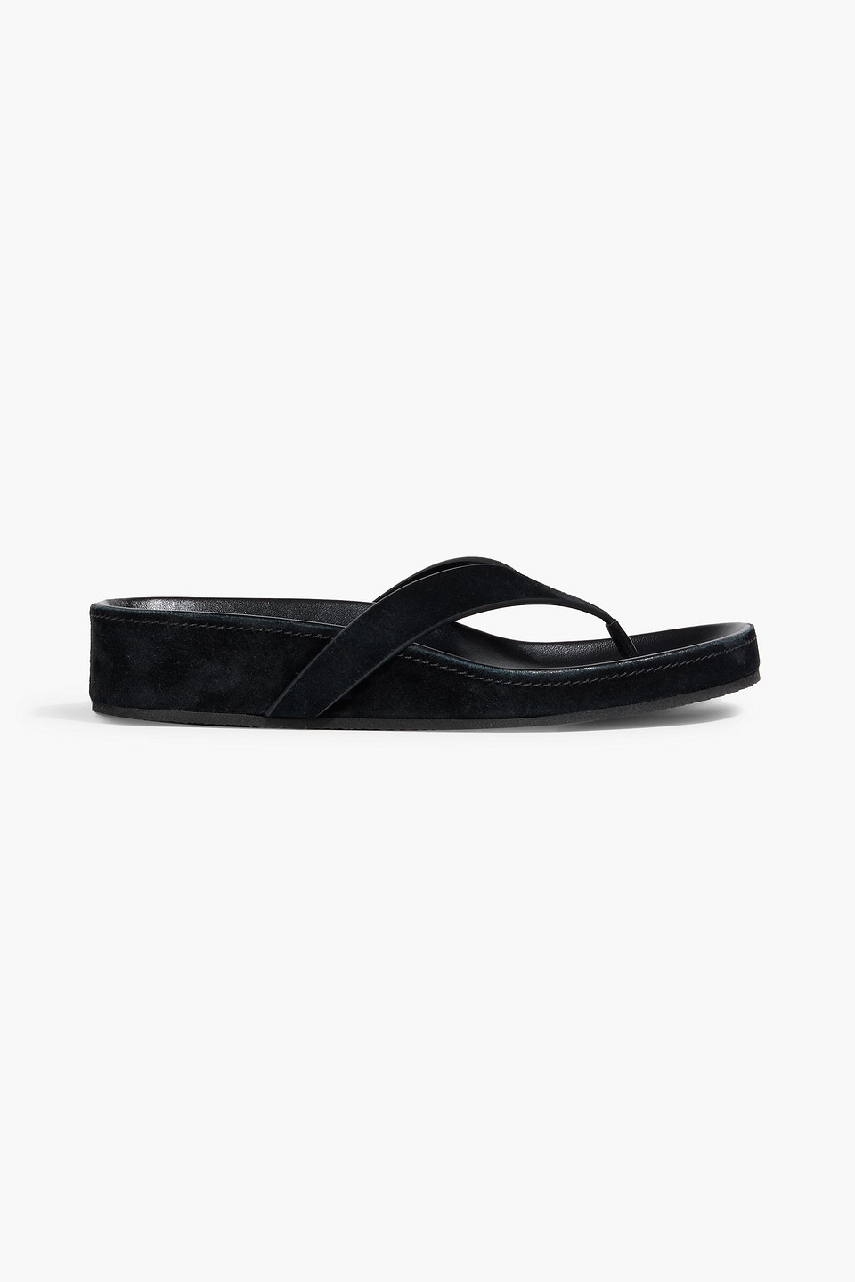 Phoebe Philo Suede Platform Sandals In Black