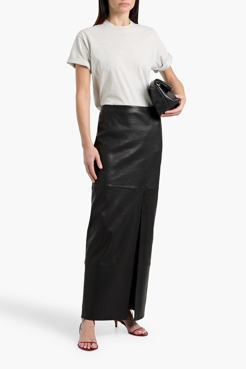 Totême Cotton-jersey T-shirt In Gray