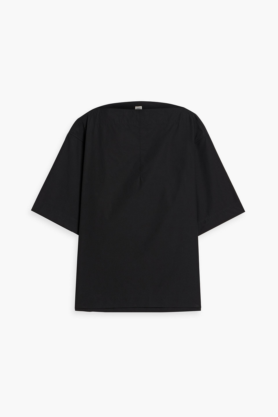 Totême Cotton-poplin Top In Black