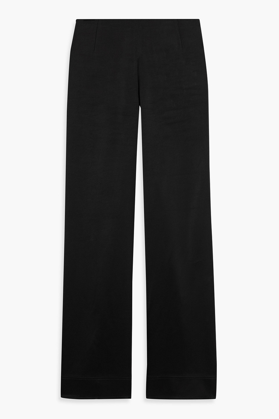 Totême Satin-crepe Wide-leg Pants In Black