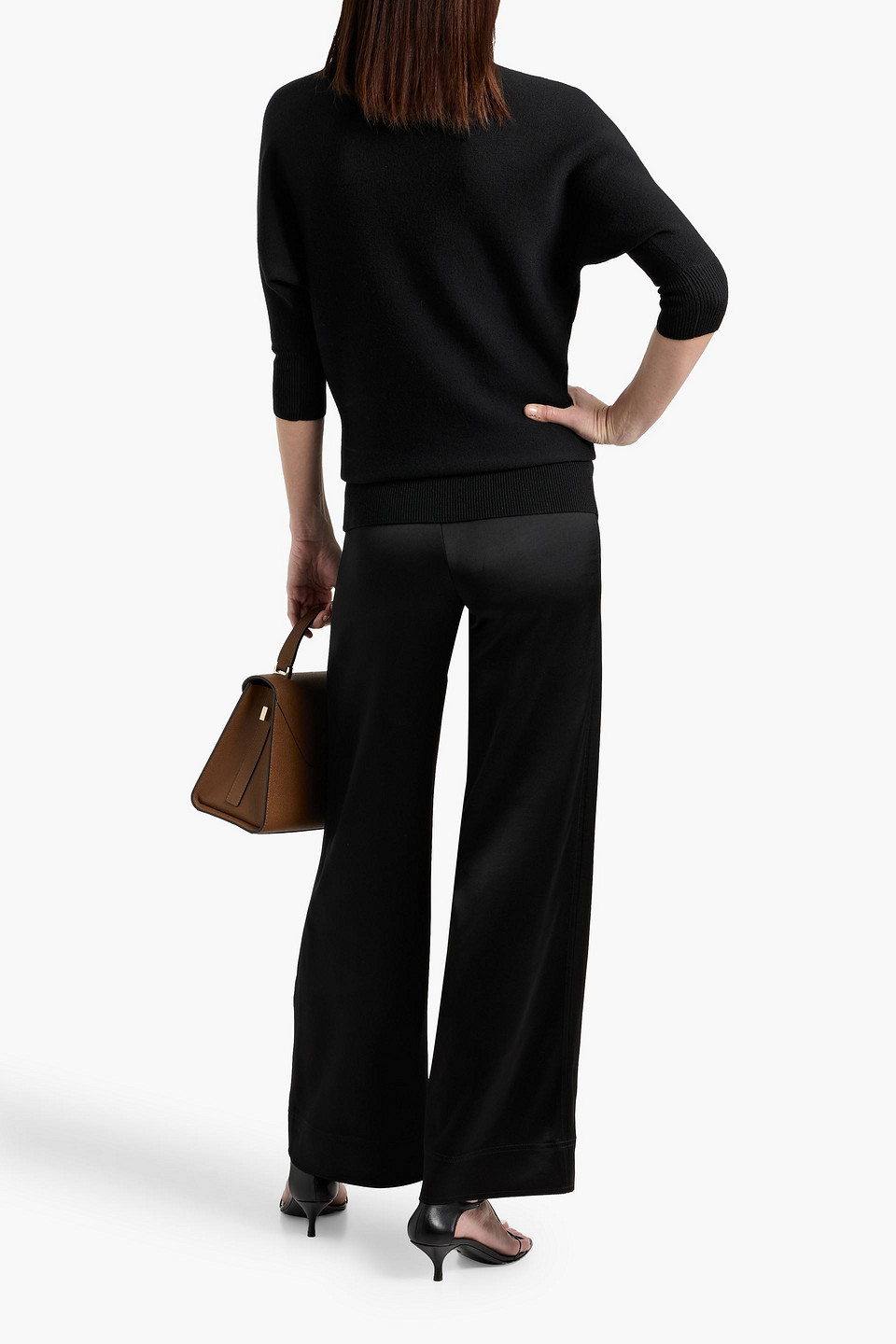 Totême Wool-blend Turtleneck Sweater In Black