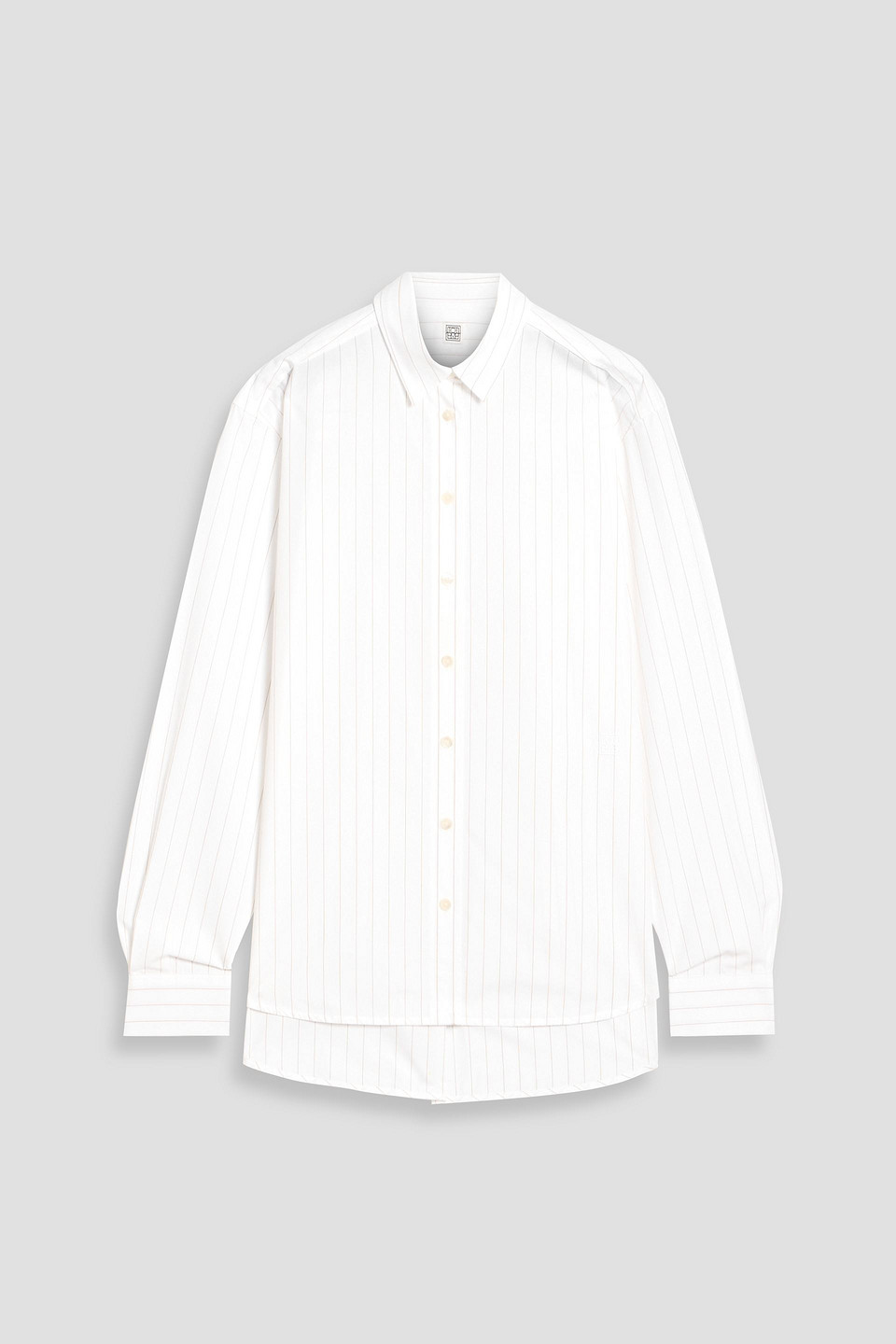 Totême Pinstriped Cotton-poplin Shirt In Animal Print