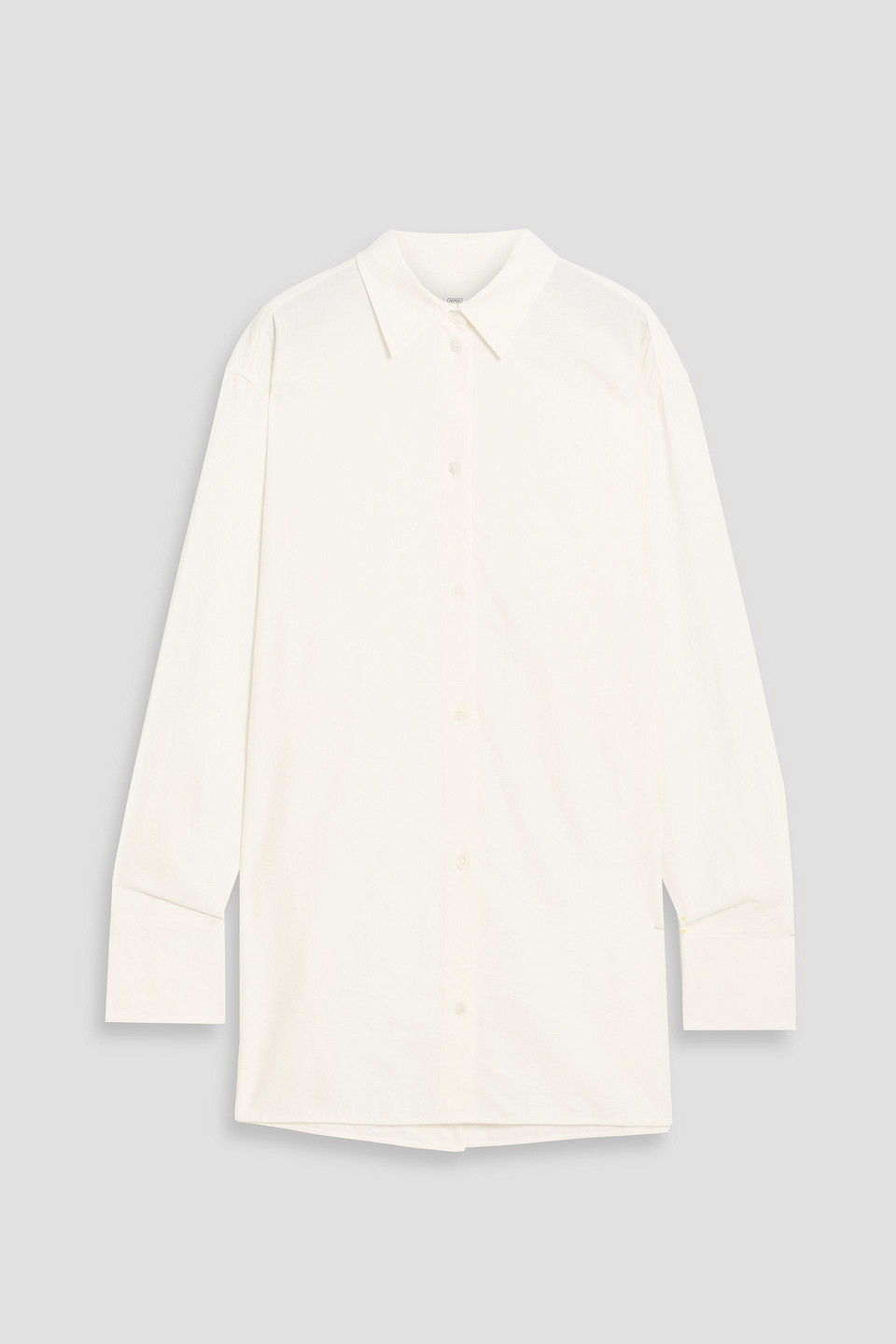 Totême Cotton-blend Floral-jacquard Shirt In White