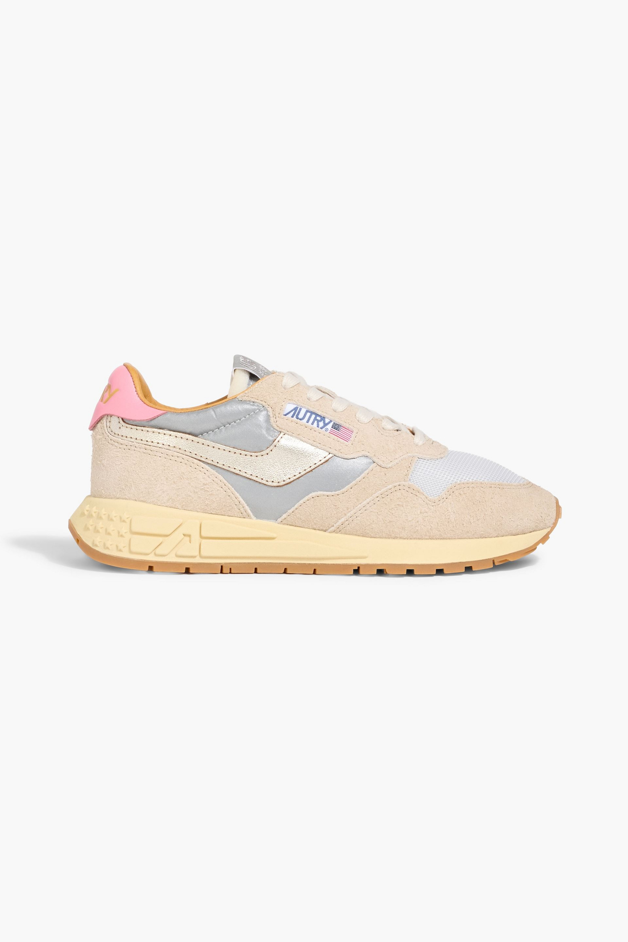 Autry Reelwind shell and suede sneakers