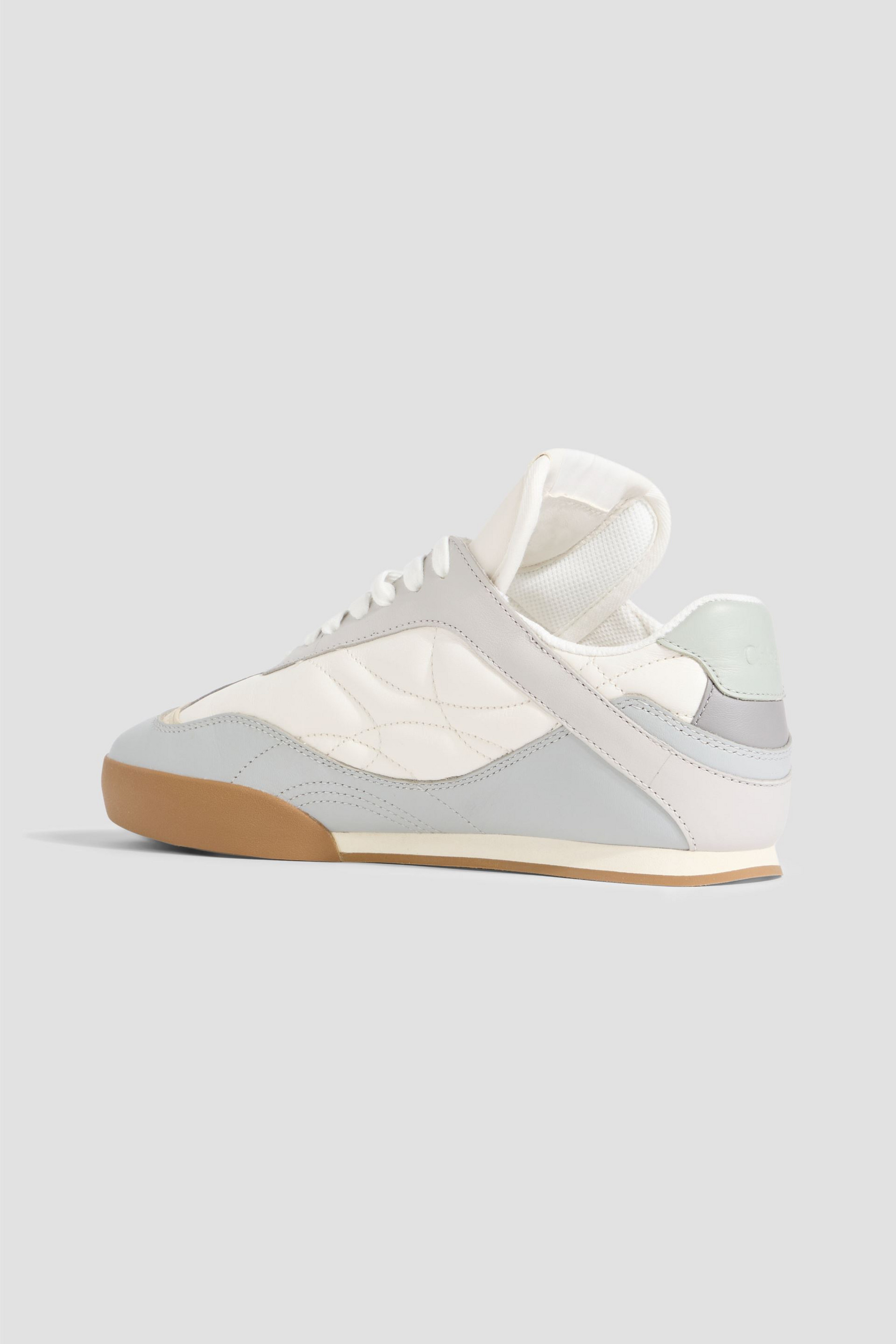 Chloé Kick mesh, leather and suede sneakers