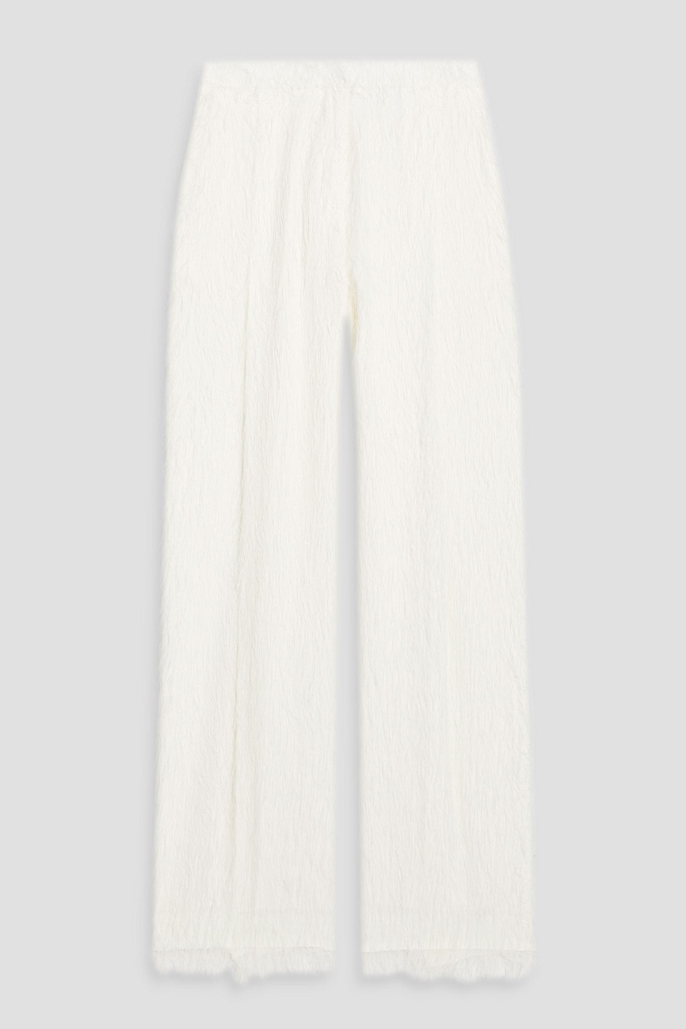 oscar de la renta - fringed twill wide-leg pants - white - us 6