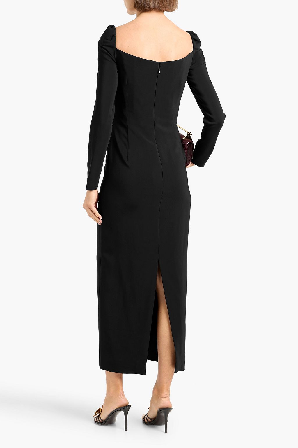 alice mccall oscar ruched midi dress Oscar de la Renta Plunging Sweetheart Cocktail Dress