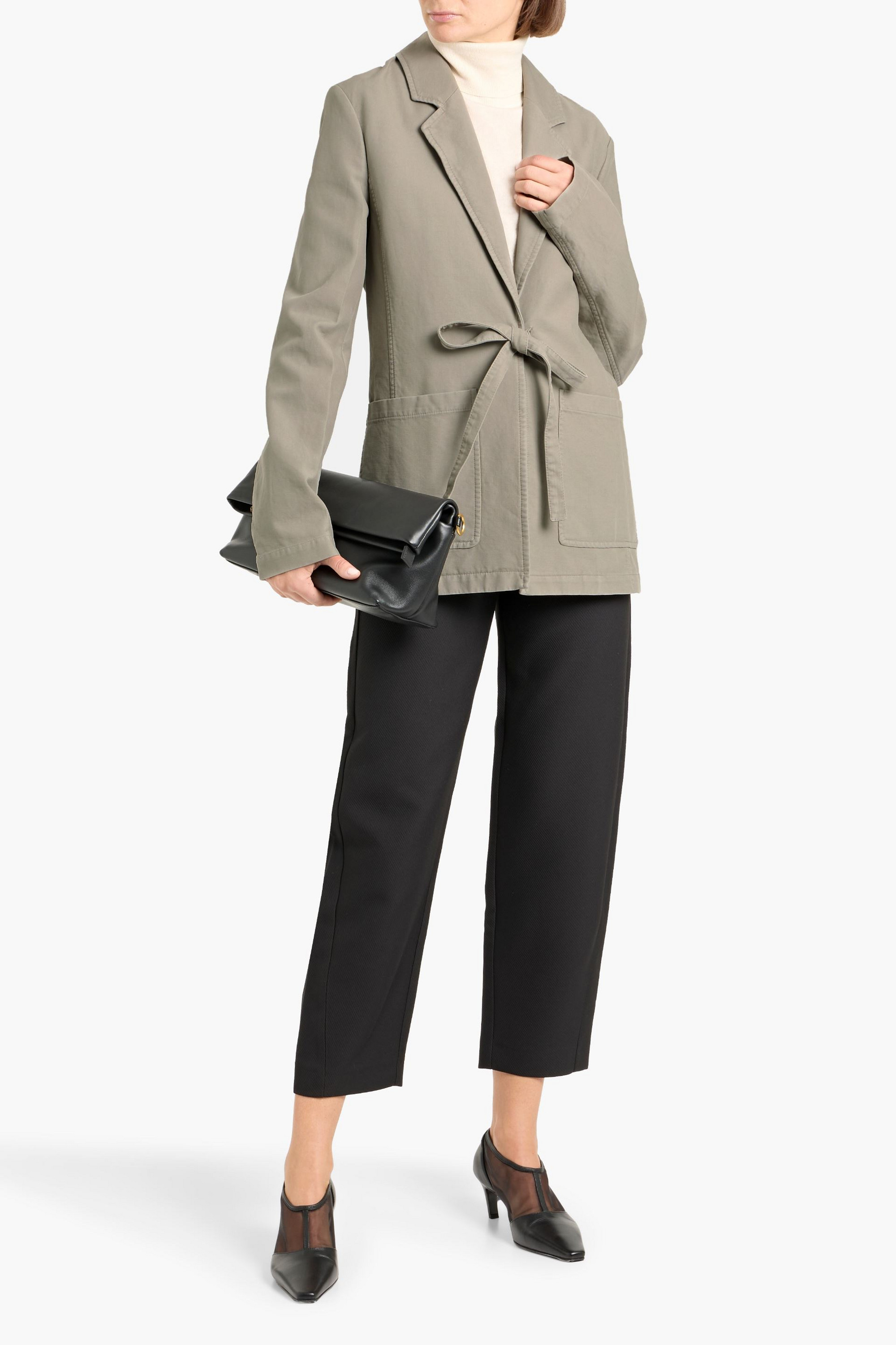 TOTEME Tie-front cotton blazer