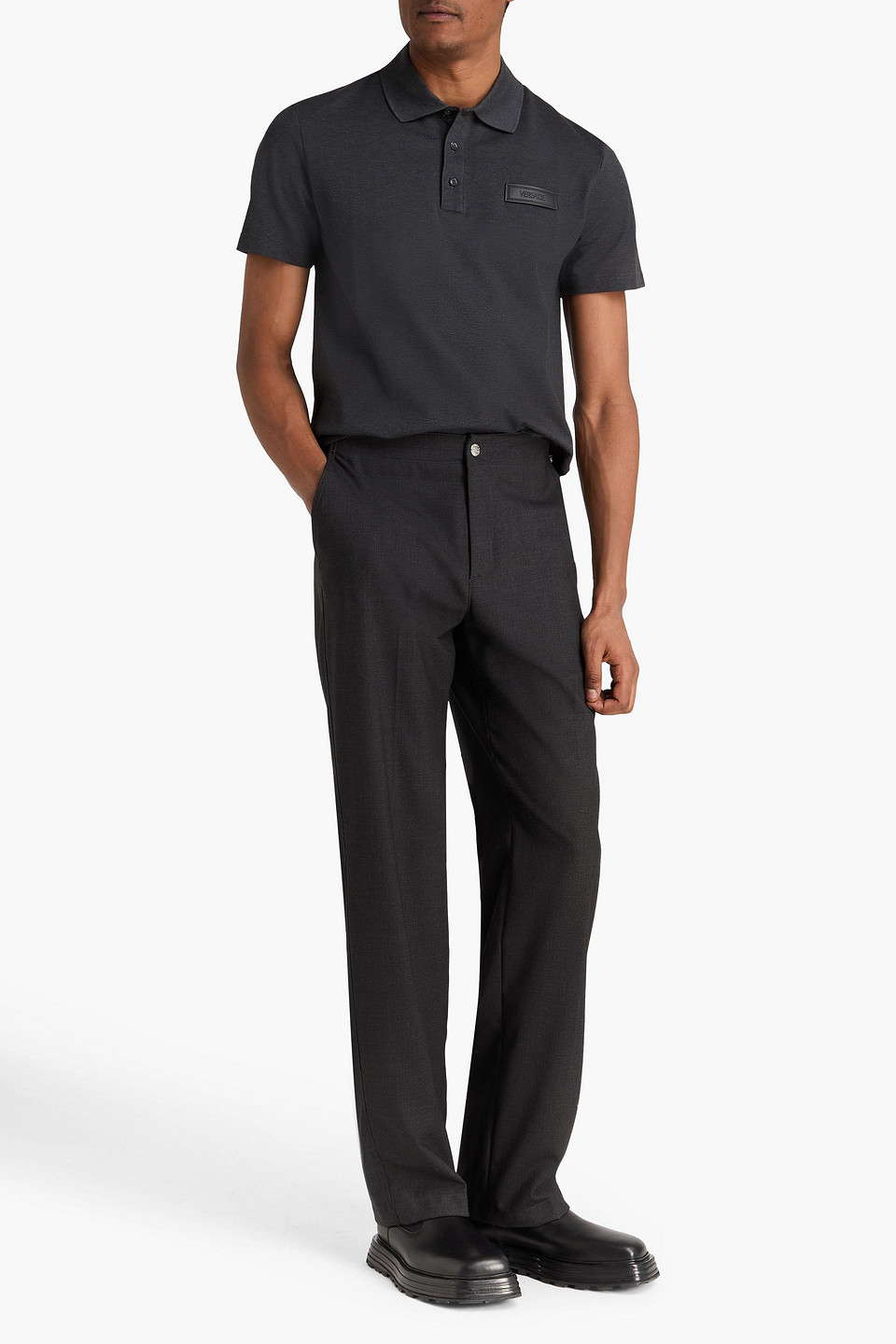  Versace - Hose Aus Wolle - Grau - It 48 