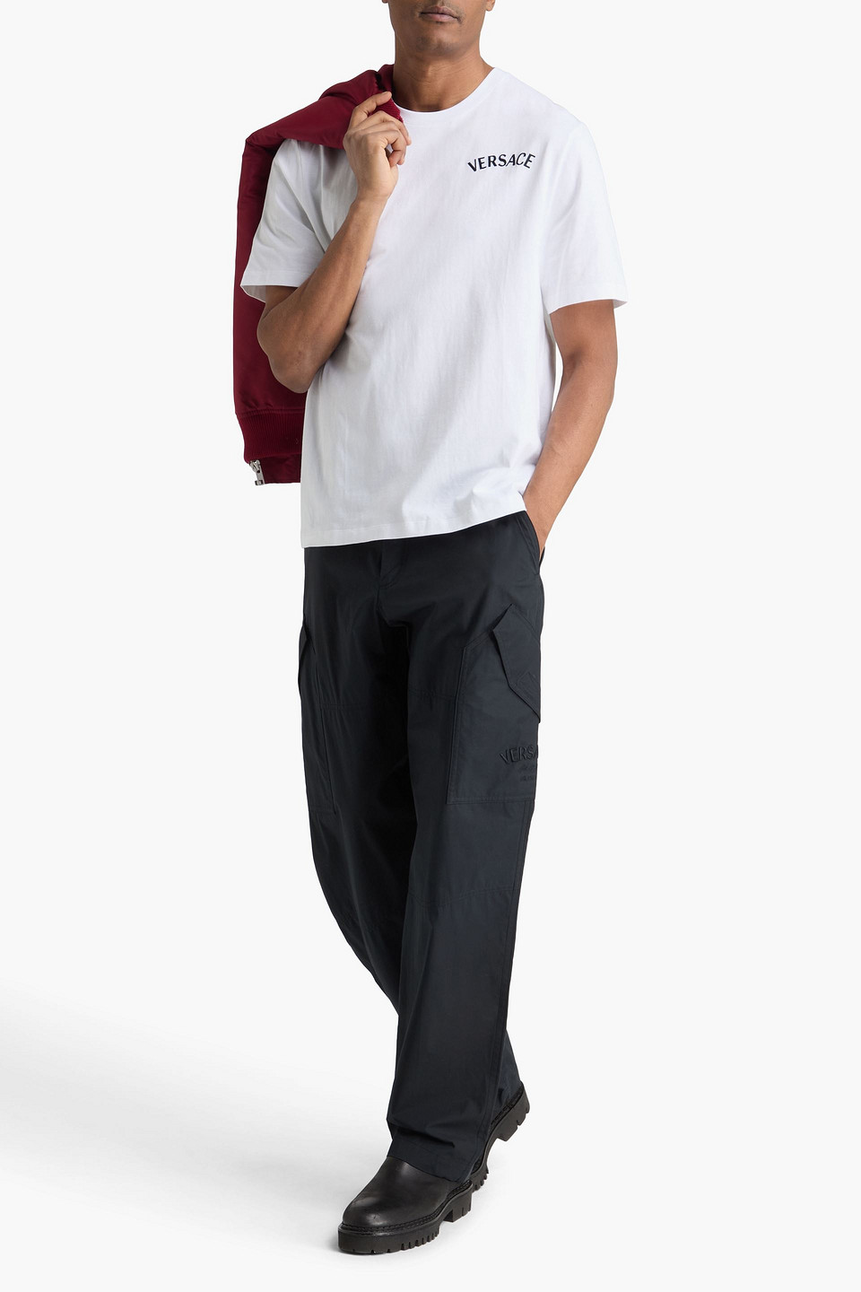  Versace - Cargohose Aus Baumwolle - Schwarz - It 46 
