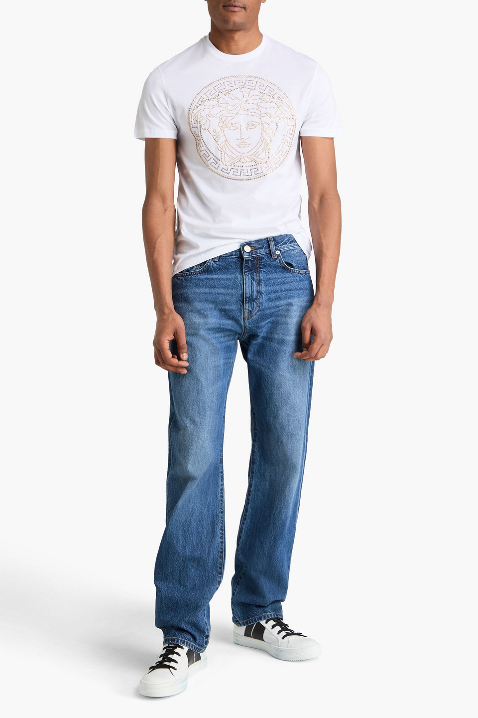  Versace - Jeans Aus Denim Mit Sitzfalten - Blau - 33 