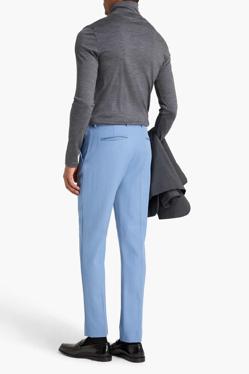  Versace - Slim-fit Wool Pants - Blue - It 44 